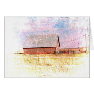 Red Barn Birds on a Wire