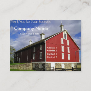 Red Barn Business Card - Thank You