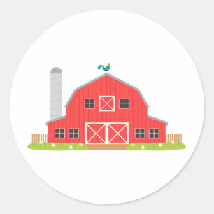 Red Barn Classic Round Sticker
