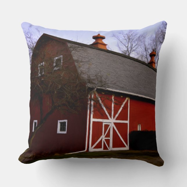 Red Barn Cushion (Front)
