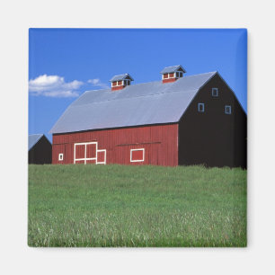 Red barn in Latah County, Idaho state PR MR) Magnet