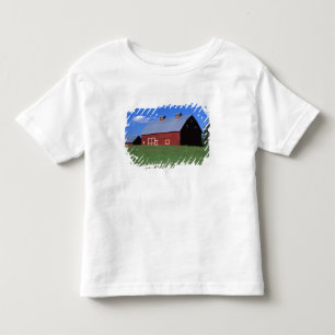 Red barn in Latah County, Idaho state PR MR) Toddler T-Shirt