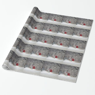 Christmas Barn Wrapping Paper Zazzle Co Nz