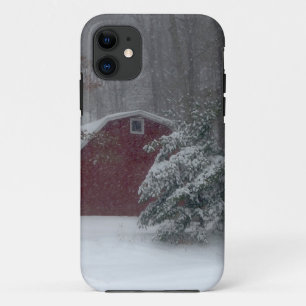 Red Barn in the Snow Case-Mate iPhone Case
