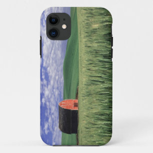 Red barn in wheat & barley field in Whitman 2 Case-Mate iPhone Case