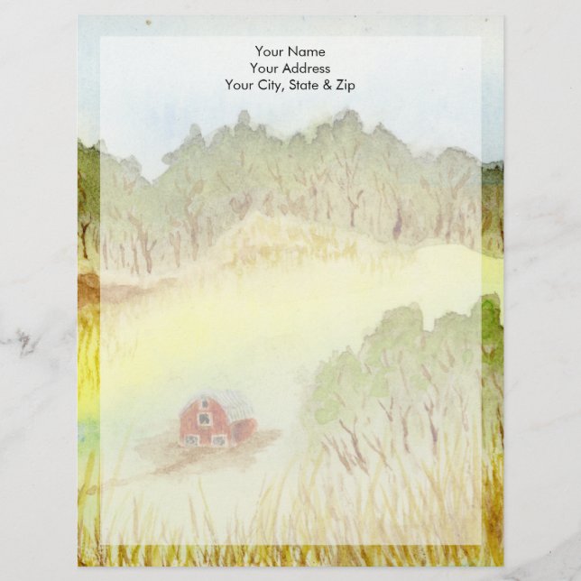 Red Barn Letterhead Design (Front)