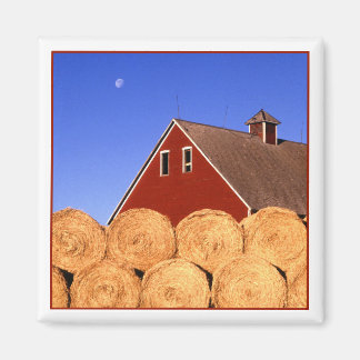 Red Barn Moon Magnet
