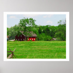 Red Barn Scenic Photograph Poster
