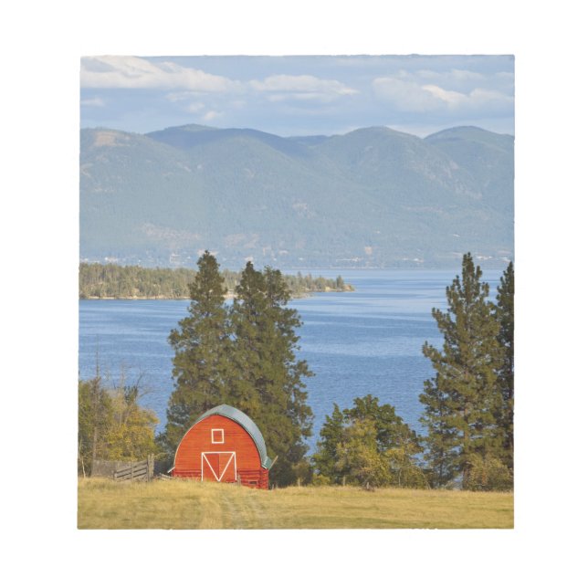 Red barn sits along scenic Flathead Lake near Notepad (Front)