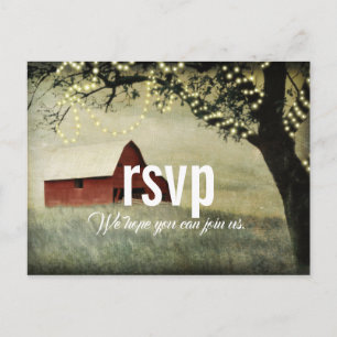 Red Barn Valley, Rustic Farm Design Postcard