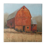 Red Barn View Tile<br><div class="desc">Red Barn View I by Tim OToole. Features a deep red barn in a serene field.</div>