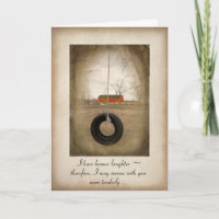 Red Barn with Tire Swing Sympathy