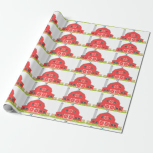 Red Barn Wrapping Paper
