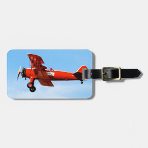 Red Baron Bi Plane Luggage Tag
