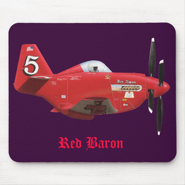 Red Baron Mouse Pad (Front)