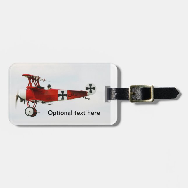 Red Baron Triplane  Luggage Tag (Front Horizontal)