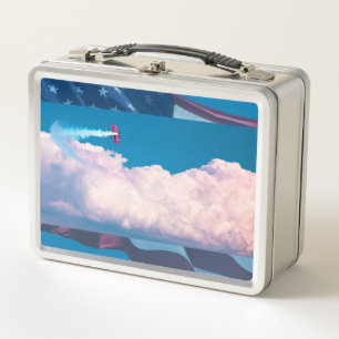 RED BARON UP & AWAY METAL LUNCH BOX