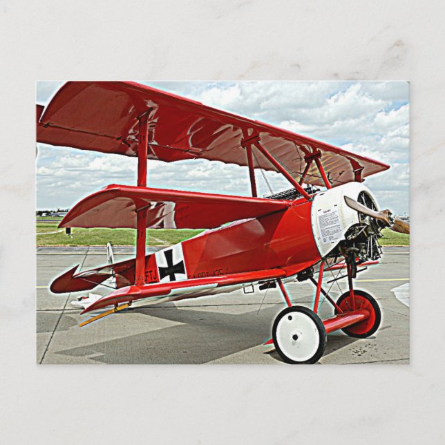 Red Baron's triplane Postcard (Front)