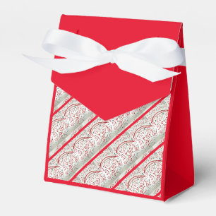 Red Basket with Handle Christmas Favour Box