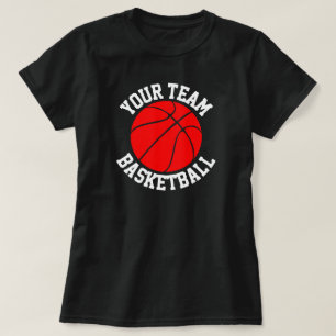 Red Basketball Team, Player & Jersey Number Tshirt