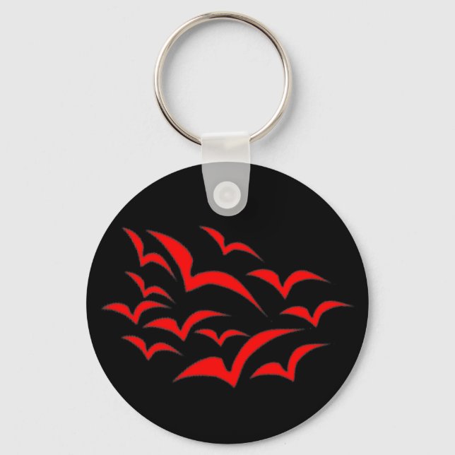 Red Bat Cloud Keychain (Front)