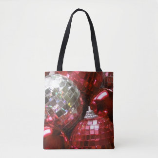 Red Baubles all over tote bag
