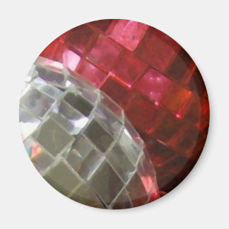 Red Baubles detail fridge magnet