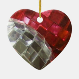 Red Baubles detail ornament heart