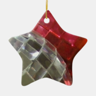 Red Baubles detail star ornament