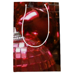 Red Baubles gift bag medium