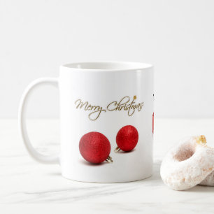 Red Baubles Merry Christmas Mum Coffee Mug