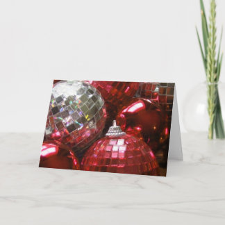 Red Baubles 'Season's Greetings' card