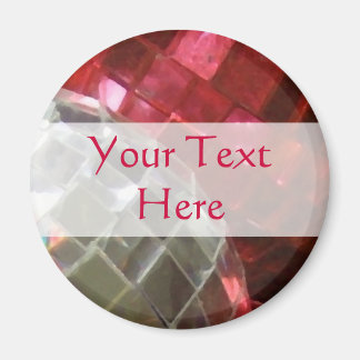 Red Baubles 'Your Text' detail magnet