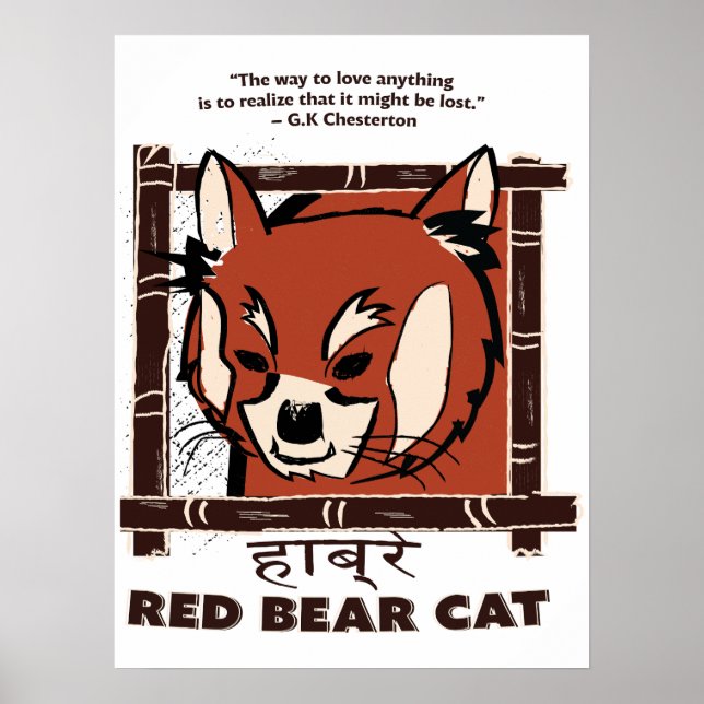 Red Bear Cat Poster (Front)