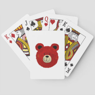 Red Bear Playing Cards