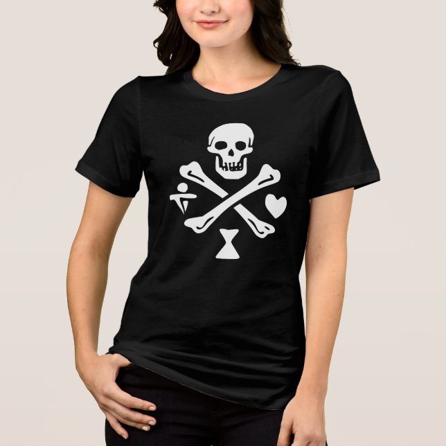 Red Beard women's black tshirt (Front)