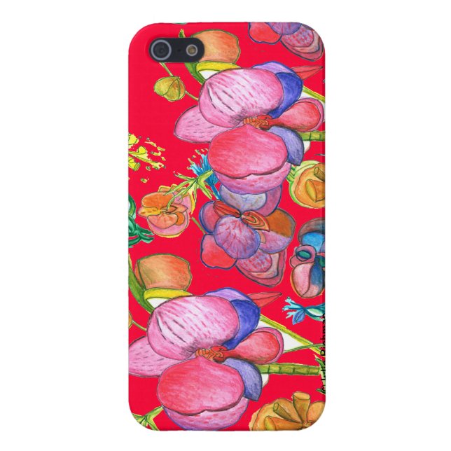 Red Beauty Asian Design IPhone5 iPhone Case (Back)