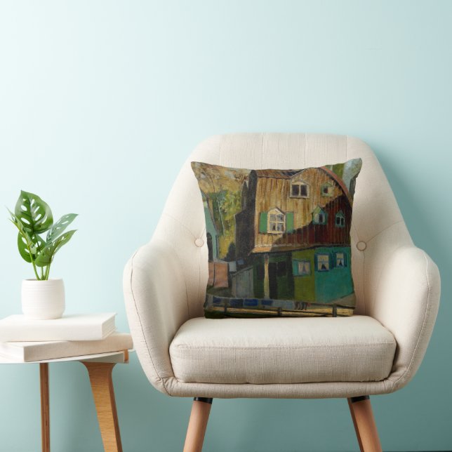 Red Bedding by Grant Wood Cushion (Chair)