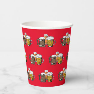Red Beers Paper Cups