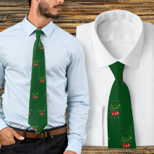Red Beets Pattern Gardeners Neck Tie