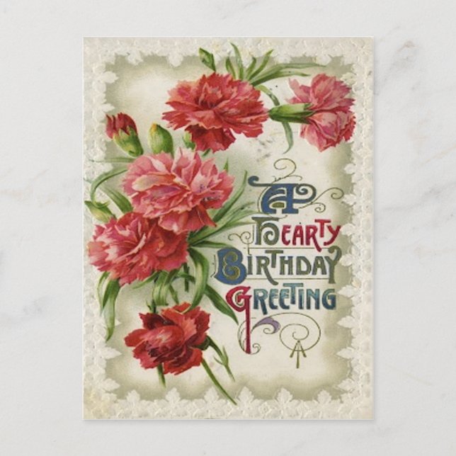 Red Begonia Flower Flowers Postcard (Front)