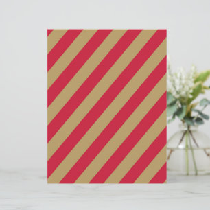 Red & Beige Diagonal Stripes Scrapbook Paper