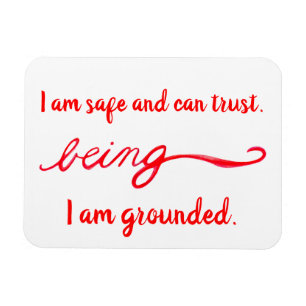Red "Being" Root Chakra Awareness Words Magnet