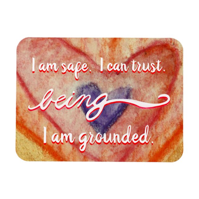 Red "Being" Root Chakra Awareness Words Magnets (Horizontal)