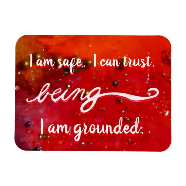 Red "Being" Root Chakra Awareness Words Magnets (Horizontal)