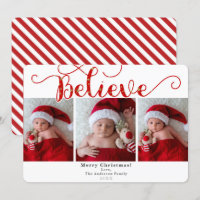 Red Believe Christmas Holiday 3 Photos Photo