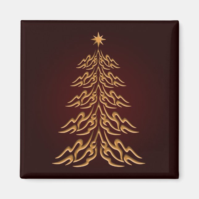 Red Bell  Christmas Tree Magnet (Front)