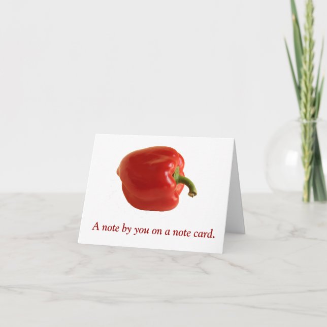 Red Bell Pepper Bright Photo on Card (Front)