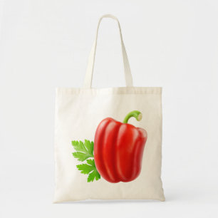 Red bell pepper tote bag