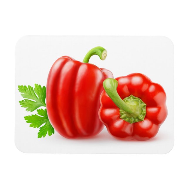 Red bell peppers magnet (Horizontal)